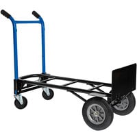 Harper 900 lb. 4-in-1 Quick Change Hand Truck with Dual Handles and 10" Solid Rubber Wheels DTC8635P