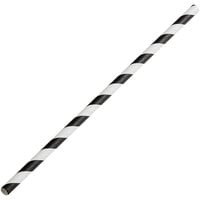 EcoChoice 7 3/4 inch Black Stripe Jumbo Unwrapped Paper Straw - 4800/Case