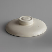 Libbey 950027752 Casablanca 5" Cream White Oval Porcelain Casserole Lid - 36/Case
