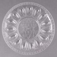 Fineline DE9224.CL Platter Pleasers 12" 15 Slot Plastic Egg Tray   - 25/Case