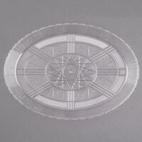 Fineline CC1150.CL Platter Pleasers 13" x 9 1/2" Crystal Plastic Catering Tray - 50/Case