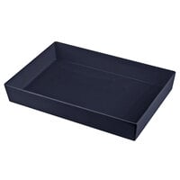 Tablecraft CW5000MBS Simple Solutions Full Size Midnight with Blue Speckle Cast Aluminum Straight Sided Bowl - 3" Deep