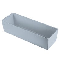 Tablecraft CW5010GY Simple Solutions 1/2 Size Long Gray Cast Aluminum Deep Straight Sided Bowl - 5" Deep