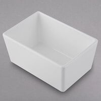 Tablecraft CW5020W Simple Solutions 1/9 Size White Cast Aluminum Straight Sided Bowl - 3" Deep