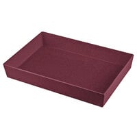 Tablecraft CW5000MRS Simple Solutions Full Size Maroon Speckle Cast Aluminum Straight Sided Bowl - 3" Deep
