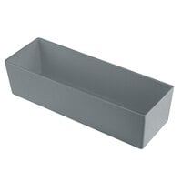 Tablecraft CW5010GR Simple Solutions 1/2 Size Long Granite Cast Aluminum Deep Straight Sided Bowl - 5" Deep