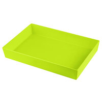Tablecraft CW5000LG Simple Solutions Full Size Lime Green Cast Aluminum Straight Sided Bowl - 3" Deep