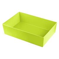 Tablecraft CW5002LG Simple Solutions Full Size Lime Green Cast Aluminum Deep Straight Sided Bowl - 5" Deep