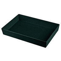 Tablecraft CW5000HGNS Simple Solutions Full Size Hunter Green with White Speckle Cast Aluminum Straight Sided Bowl - 3" Deep