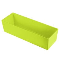 Tablecraft CW5010LG Simple Solutions 1/2 Size Long Lime Green Cast Aluminum Deep Straight Sided Bowl - 5" Deep