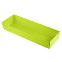 Tablecraft CW5008LG Simple Solutions 1/2 Size Long Lime Green Cast Aluminum Straight Sided Bowl - 3" Deep