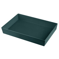 Tablecraft CW5000HGN Simple Solutions Full Size Hunter Green Cast Aluminum Straight Sided Bowl - 3" Deep