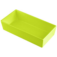 Tablecraft CW5012LG Simple Solutions 1/3 Size Lime Green Cast Aluminum Straight Sided Bowl - 3" Deep