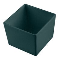 Tablecraft CW5018HGNS Simple Solutions 1/6 Size Hunter Green with White Speckle Cast Aluminum Straight Sided Bowl - 5" Deep