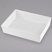 Tablecraft CW5004W Simple Solutions 1/2 Size White Cast Aluminum Straight Sided Bowl - 3" Deep