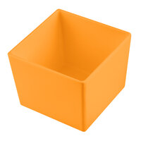 Tablecraft CW5018X Simple Solutions 1/6 Size Orange Cast Aluminum Straight Sided Bowl - 5" Deep
