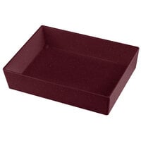 Tablecraft CW5004MRS Simple Solutions 1/2 Size Maroon Speckle Cast Aluminum Straight Sided Bowl - 3" Deep