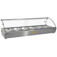Omcan 43119 44" Electric Countertop Closed Well 6 Pan Food Warmer - 110V, 800W