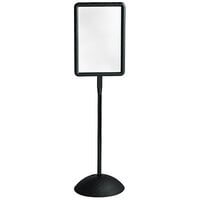 Safco 4117BL 22 1/4" x 14 1/4" Double Sided Magnetic / Dry Erase Steel Sign with Black Frame