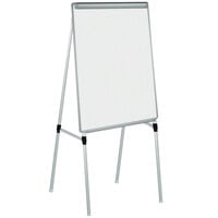 MasterVision EA2300335MV Silver Easy Clean 28 inch x 39 1/2 inch Dry Erase Quad-Pod Telescoping Presentation Easel with Silver Frame