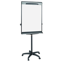 MasterVision EA48062119 Gold Ultra 30" x 36" Magnetic Mobile Dry Erase Presentation Easel with Black and Silver Frame