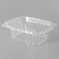 Eco-Products EP-RC12 12 oz. PLA Plastic Compostable Rectangular Deli Container and Lid - 300/Case