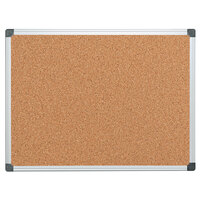MasterVision CA051170 36" x 48" Cork Board with Aluminum Frame and Black Corners