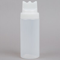 Tablecraft 11663C3 16 oz. SelecTop Wide Mouth Squeeze Bottle with 3 Tips - 12/Pack