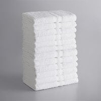 Lavex Standard 24" x 48" Cotton/Poly Bath Towel 8 lb. - 12/Pack