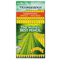 Dixon Ticonderoga 13972 Yellow Barrel Pencil HB #2   - 72/Pack