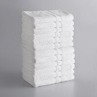 Lavex Standard 24" x 50" Cotton/Poly Bath Towel 10.5 lb. - 12/Pack