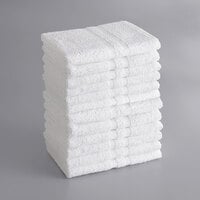 Lavex Standard 22" x 44" Cotton/Poly Bath Towel 6 lb. - 12/Pack