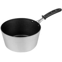 Vollrath 69303 Wear-Ever 3.75 Qt. Tapered Non-Stick Aluminum Sauce Pan with SteelCoat x3 and TriVent Black Silicone Handle