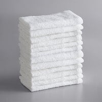 Lavex Economy 12 inch x 12 inch Cotton Wash Cloth .75 lb. - 12/Pack