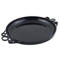 Bon Chef 2107BLK Bolero 16" Diameter Black Sandstone Finish Cast Aluminum Platter