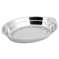 Bon Chef 2278 17" x 12" x 1" Stainless Steel 4.75 Qt. Shell Design Oval Food Pan with Handles