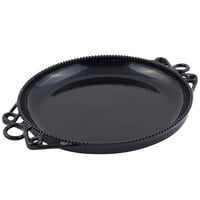 Bon Chef 2106BLK Bolero 14" Diameter Black Sandstone Finish Cast Aluminum Platter