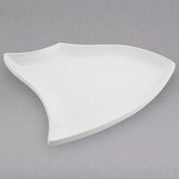 Bon Chef 70004PWHT Futura 38 Oz. White Sandstone Finish Cast Aluminum Platter