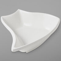 Bon Chef 70007PWHT Futura 64 oz. White Sandstone Finish Cast Aluminum Bowl - 2/Case