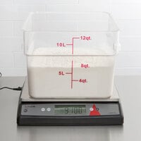 Taylor TE33OS 33 lb. Digital Portion Control Scale with an Oversized Platform
