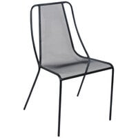 BFM Seating Kingston Black Stackable Steel Side Chair