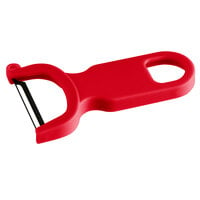 Mercer Culinary M33071RDB 4 inch Red Y Vegetable Peeler with Straight High Carbon Steel Blade