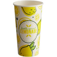Carnival King 16 oz. Poly Paper Lemonade Cup - 50/Pack