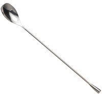 Barfly M37045 11 7/8" Stainless Steel Angled Bar Spoon with Weighted End and Plain Handle
