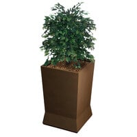 Commercial Zone 724465 ModTec 22" x 22" Old Bronze Large Square Planter
