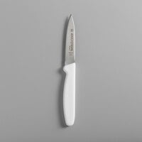 Dexter-Russell 31611 Basics 3" White Straight Edge Tapered Point Paring Knife