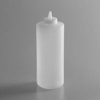 Tablecraft 233C 32 oz. Clear Wide Cone Tip Squeeze Bottle with 38 mm Opening   - 12/Pack