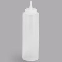 Tablecraft 325-1 24 oz. Clear Wide Cone Tip Squeeze Bottle with 38 mm Opening   - 12/Pack