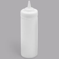 Tablecraft 11253CHD 12 oz. Clear High Density WideMouth™ Cone Tip Squeeze Bottle with 53 mm Opening - 12/Pack