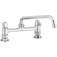 Equip by T&S 5F-8DLX06 Deck Mount Swivel Base Mixing Faucet with 6 1/8" Swivel Nozzle and 8" Centers - ADA Compliant